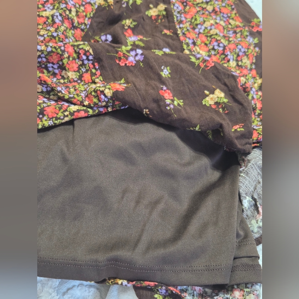 SO Goods for Life Floral Prarie Boho Long Sleeve A-line-Empire Waist Minidress S - Picture 8 of 12
